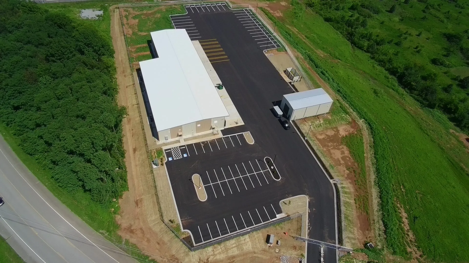 warehouse property aerial view